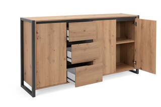 Sideboard Denver Artisan Oak-Optik/Anthrazit 160 x 88 x 40 cm