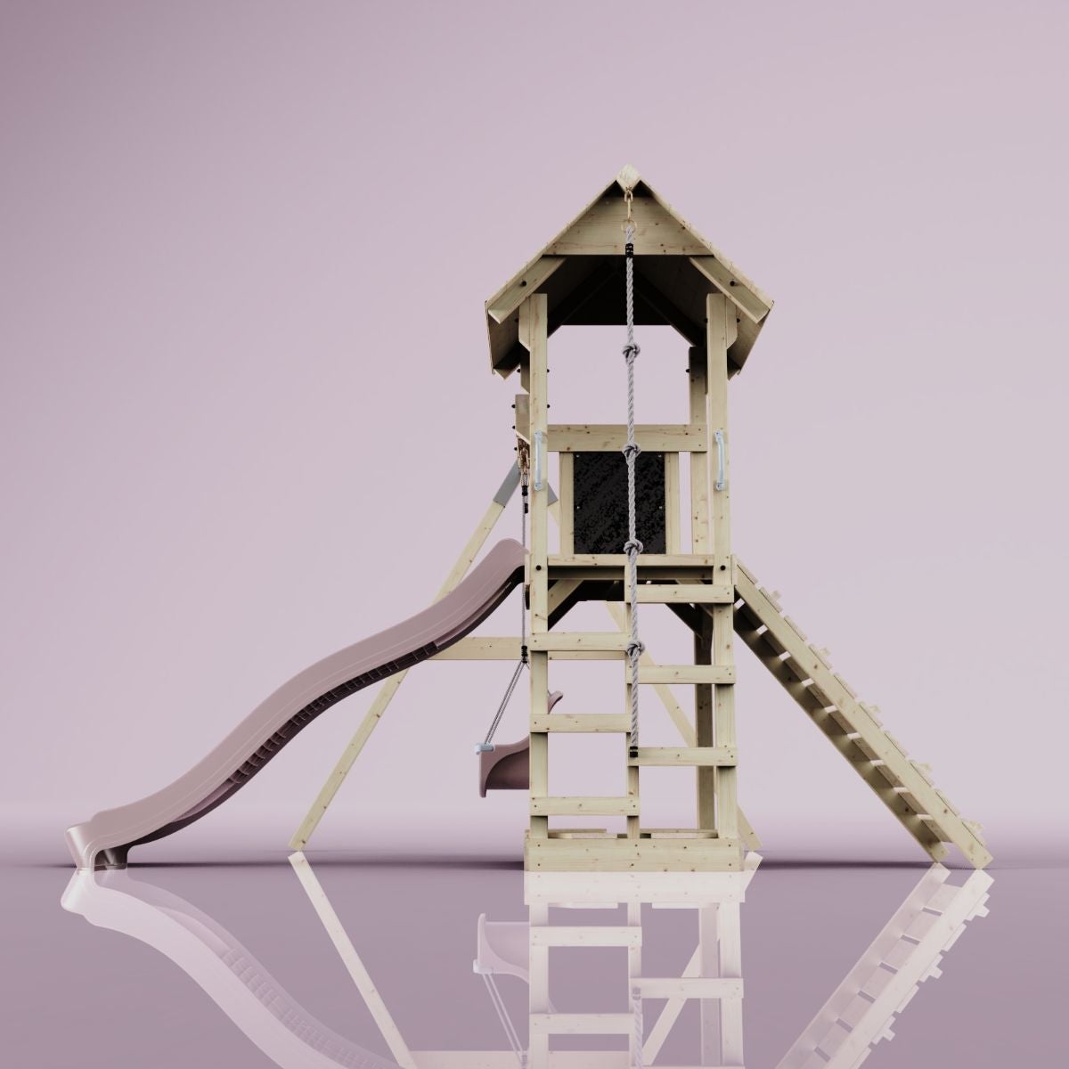 PolarPlay Göteborg houten speeltoren in roze