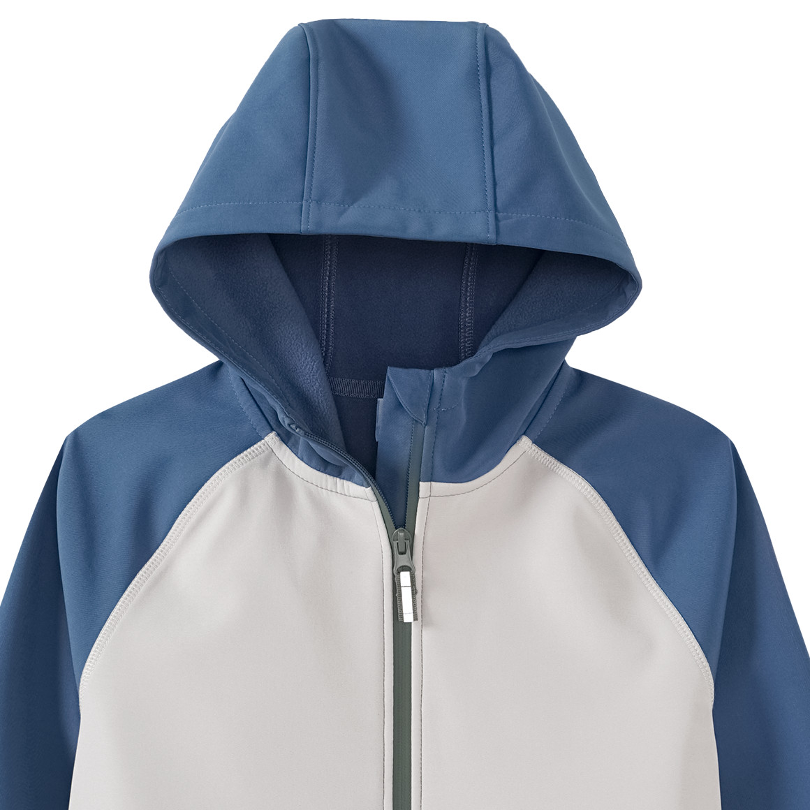 Yigga Jungen Softshelljacke im Colourblocking-Look blau / beige / oliv