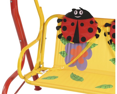 Kinderschommel Hollywood Siena Garden 77 x 117 x 107 cm Textielstof 2-zits rood