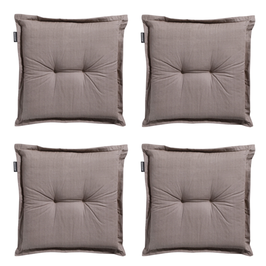 Madison Basic taupe Zitkussen - Set van 4