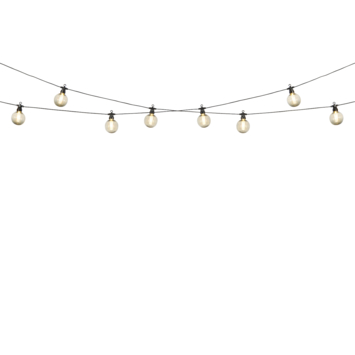 Feestverlichting met 10 led lampen 4,5 meter