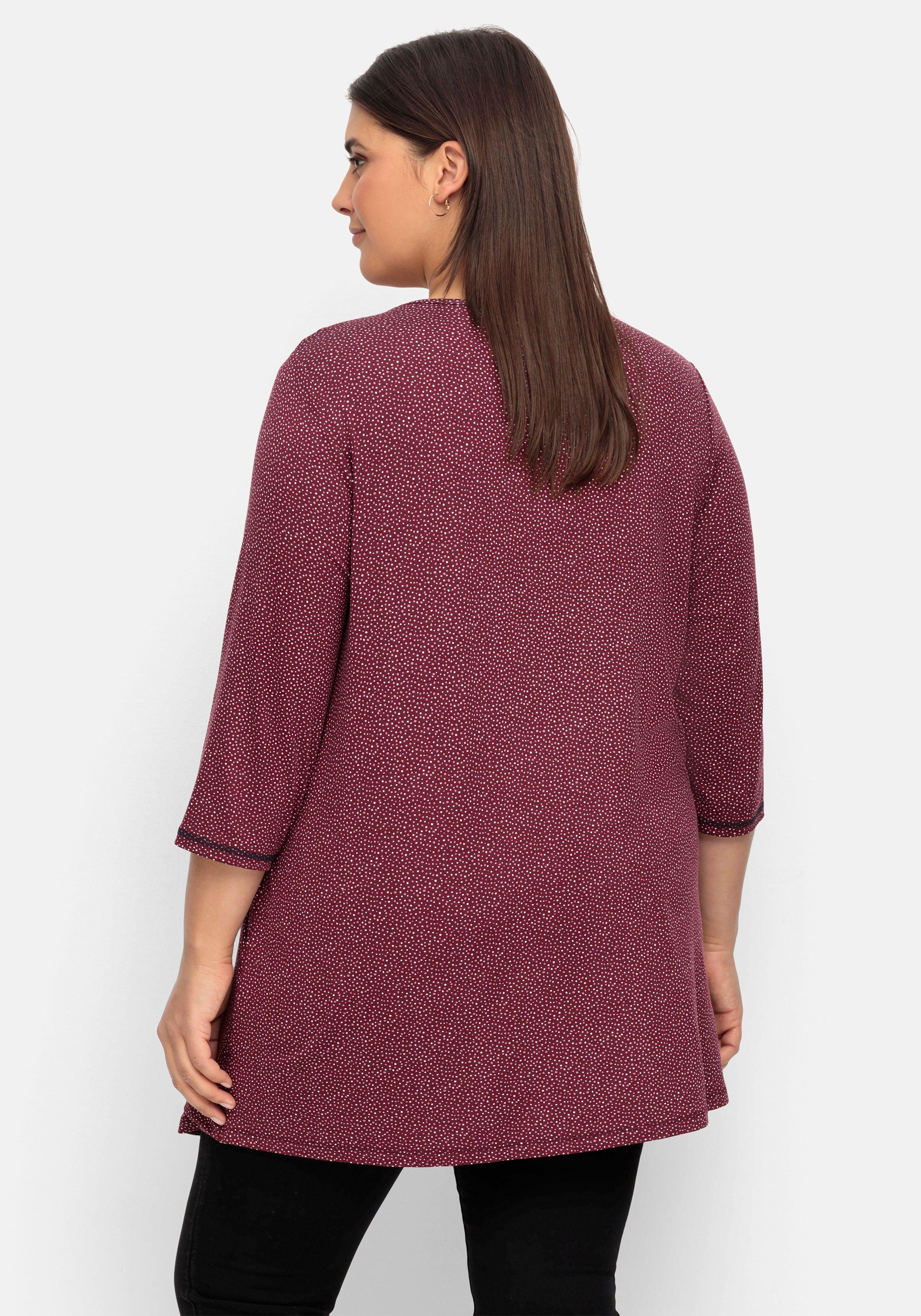 Stillshirt in Layer-Optik, mit Raffung am Ausschnitt