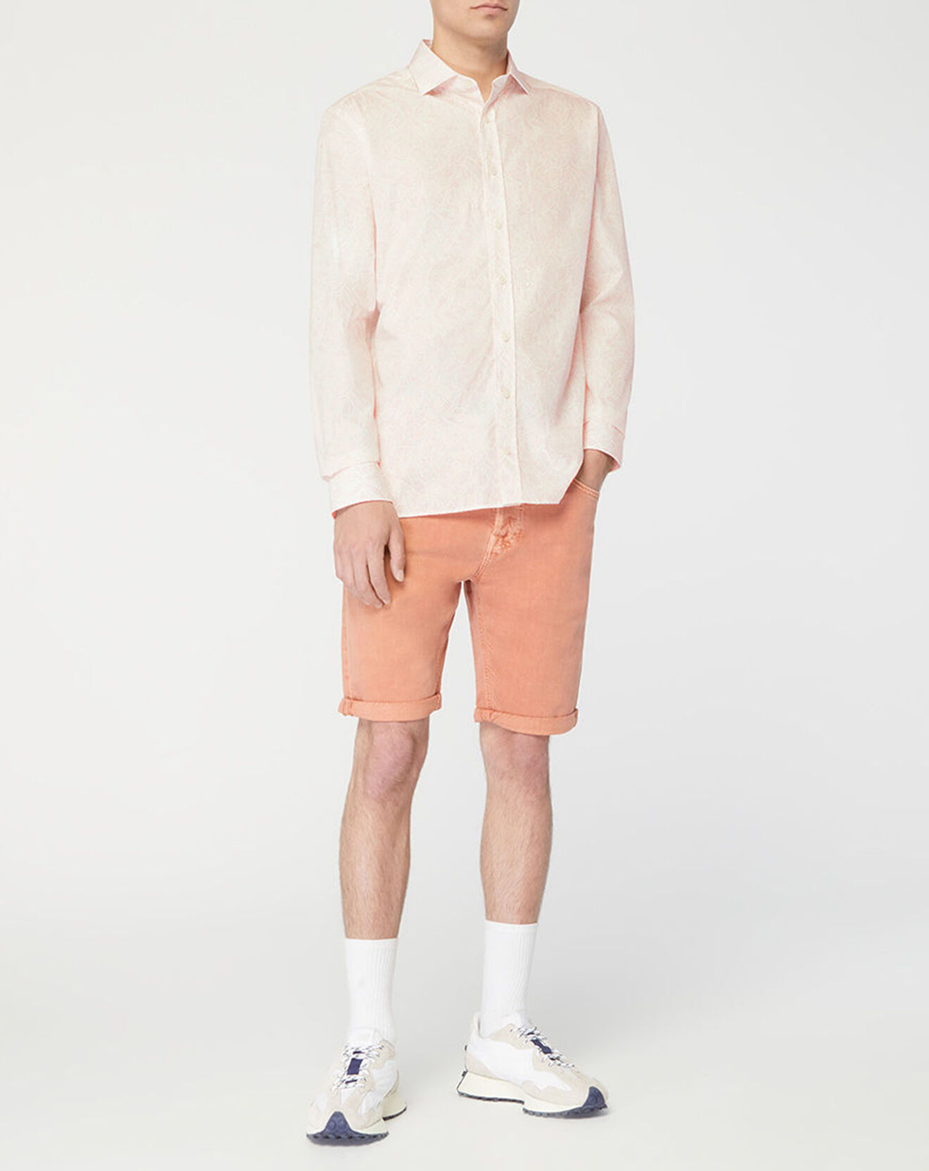 Hackett London Chemise Slim Fit imprimée rose clair