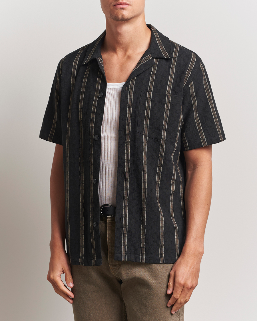 Les Deux Lucas Check Dobby Shirt Black