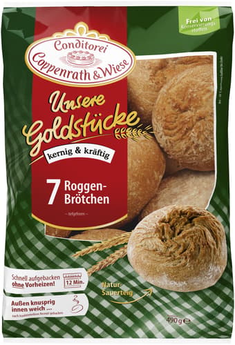 Conditorei Coppenrath & Wiese Unsere Goldstücke Roggen-Brötchen 7 Stück