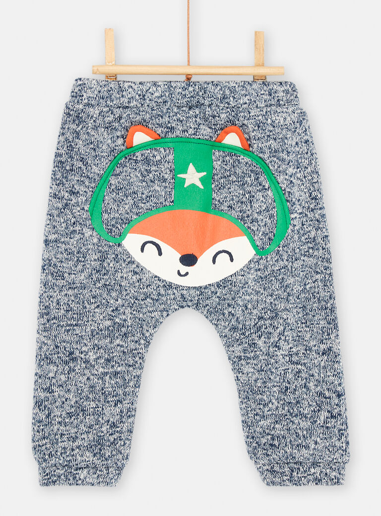 Bas de jogging bleu outrmer chiné pour bébé garçon