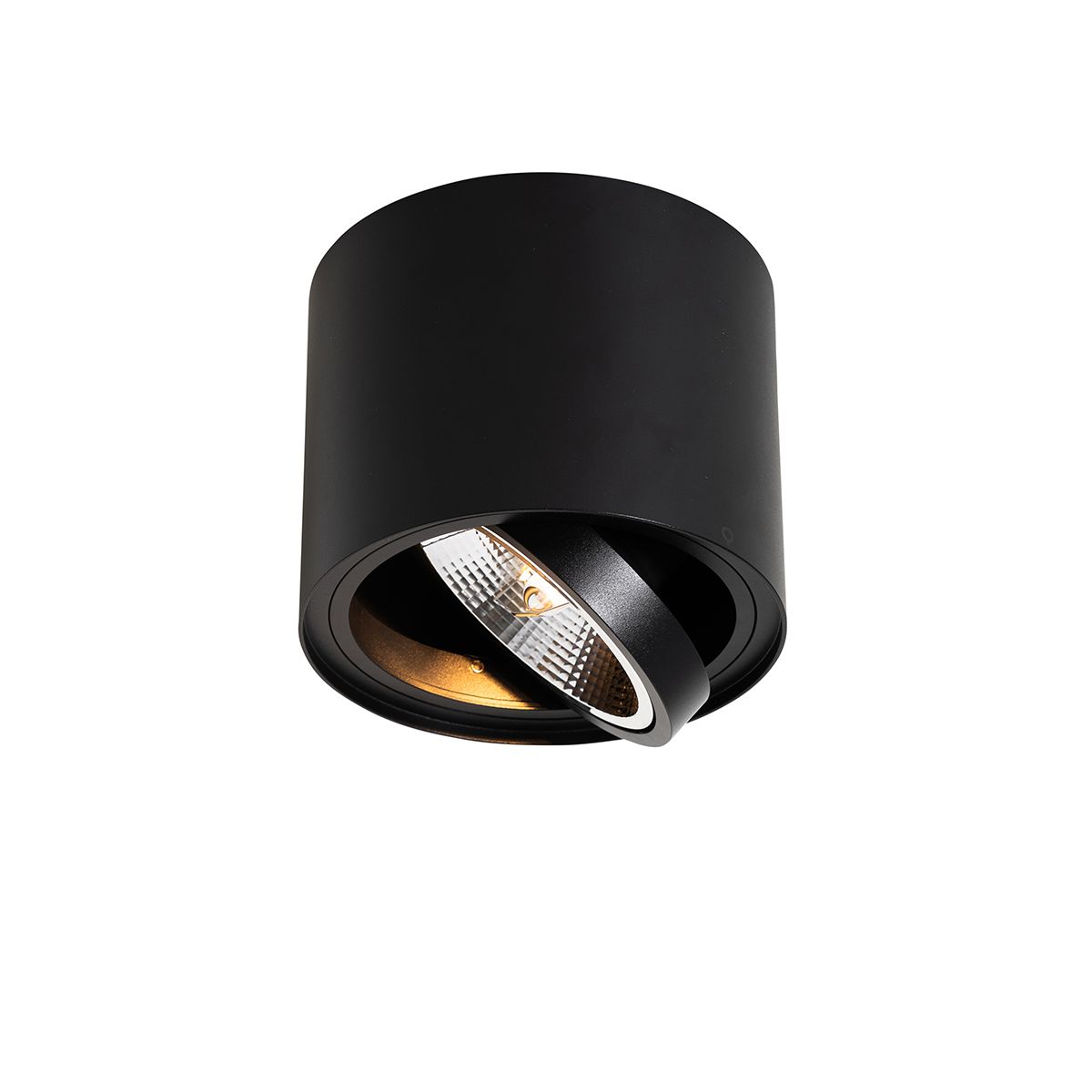 Moderne plafondspot zwart draai- en kantelbaar AR111 - Rondoo Up