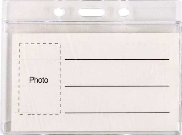Centrum Plast ID-brikke 70x92 mm CENTRUM 82076 gjennomsiktig plast