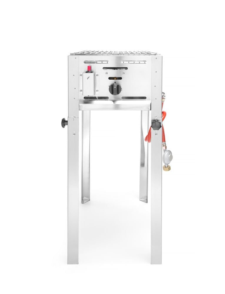 HENDI Grill-Master mini, Elektronisches Zündgerät, nur für Verwendung im Aussenbereich, für Gasflaschengas (Propan/Butan), 5kW(Hs), 340x540x(H)840mm, Edelstahl 18/0