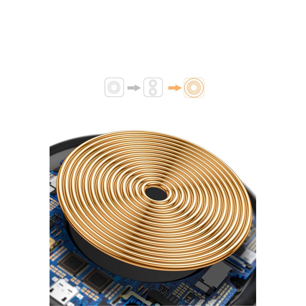 (15W) Qi Wireless Induktionsladegerät Ladepad Schnellladegerät - Schwarz