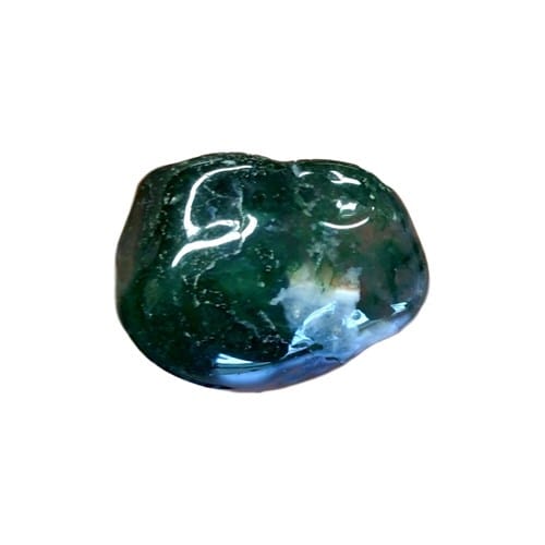 Agate mousse en pierre roulée 3/4 cm