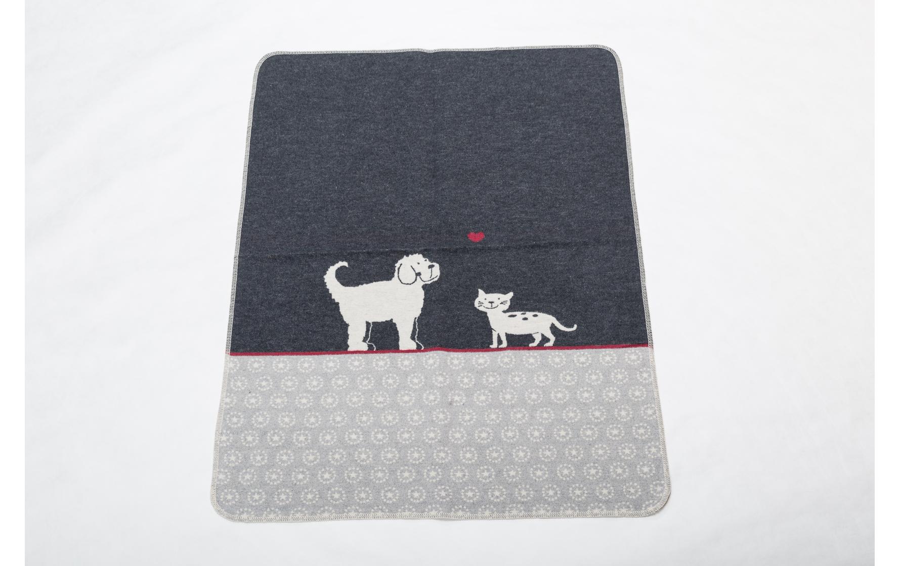 Hunde-Decke Hund und Katze, 70 x 90 cm, AnthrazitHaustierdecke