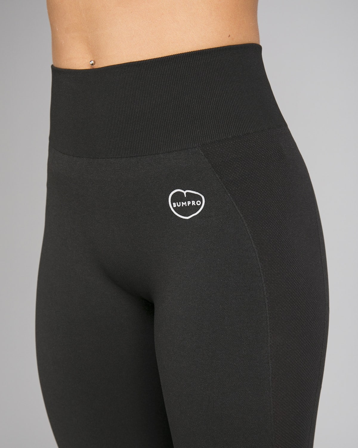 Bumpro Tights Power Up! Black &amp; Green Melange (2-pack)