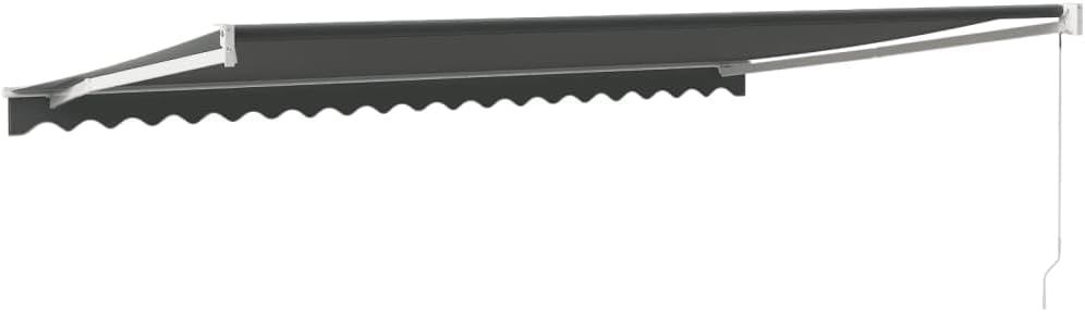 Markise Einziehbar Anthrazit 5x3 m Stoff und Aluminium, Sichtschutz Balkon, Balkon Markise, Seitenmarkise, Klemmmarkise, Sonnenvorhang, Balkonmarkisen - 3154440