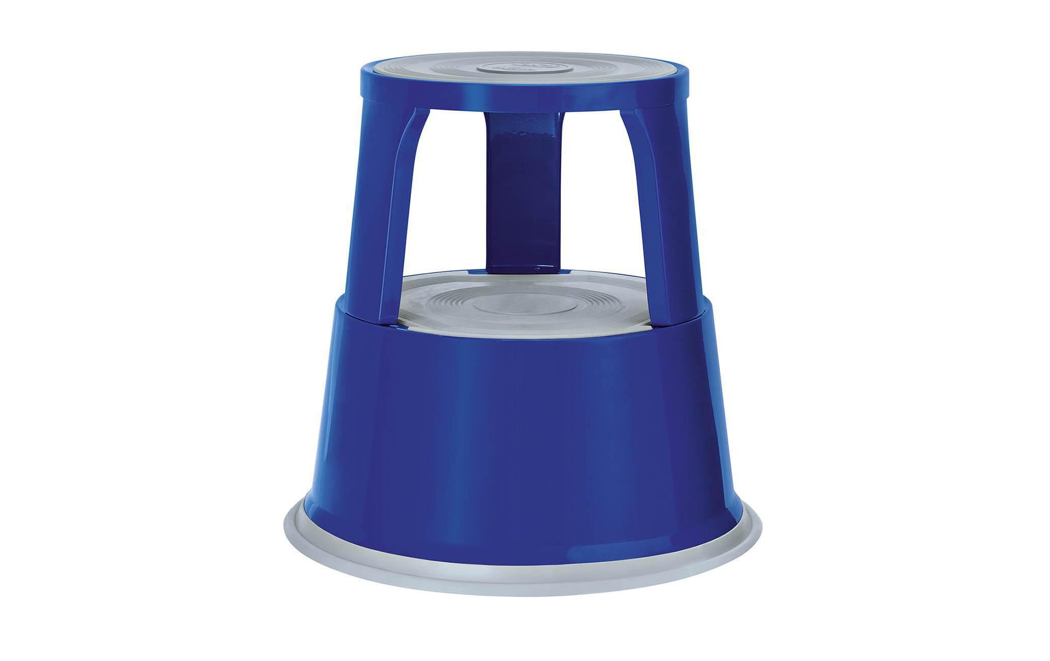 Hocker Step Metall, BlauRollhocker aus Metall