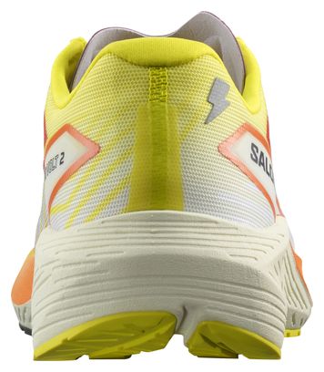 Chaussures Running Salomon Aero Volt 2 Blanc Jaune Orange Homme