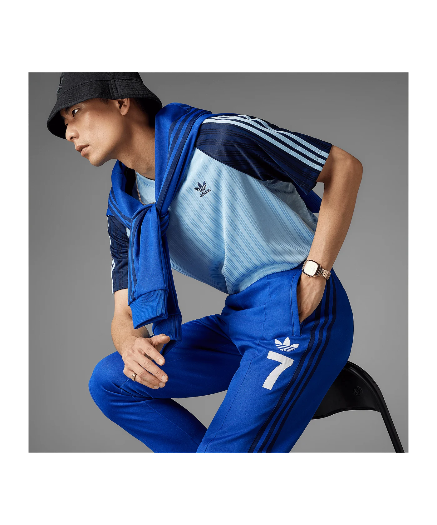 adidas Originals Manchester United George Best Trainingshose Blau
