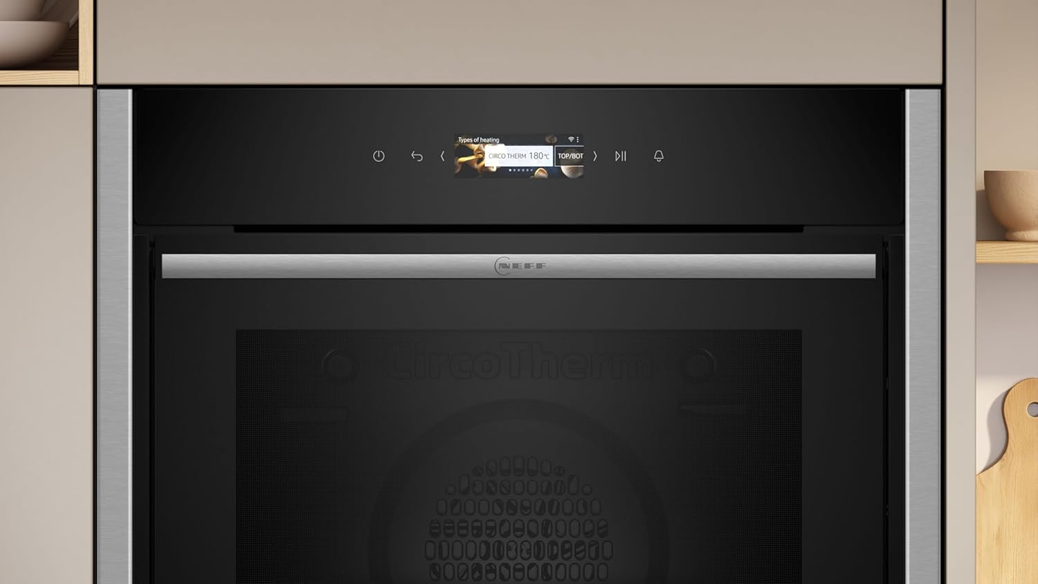 NEFF B44CR71N0, N70, Einbau-Backofen 60 x 60cm, Made in Germany, Integrierbarer Backofen, Hide, Full Touch TFT-Display, Automatikprogramme, Edelstahl, Amazon Exclusive Edition