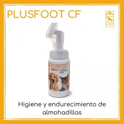 Spray Plusfoot da Pino Laboratories para as almofadas das patas de cães e gatos.