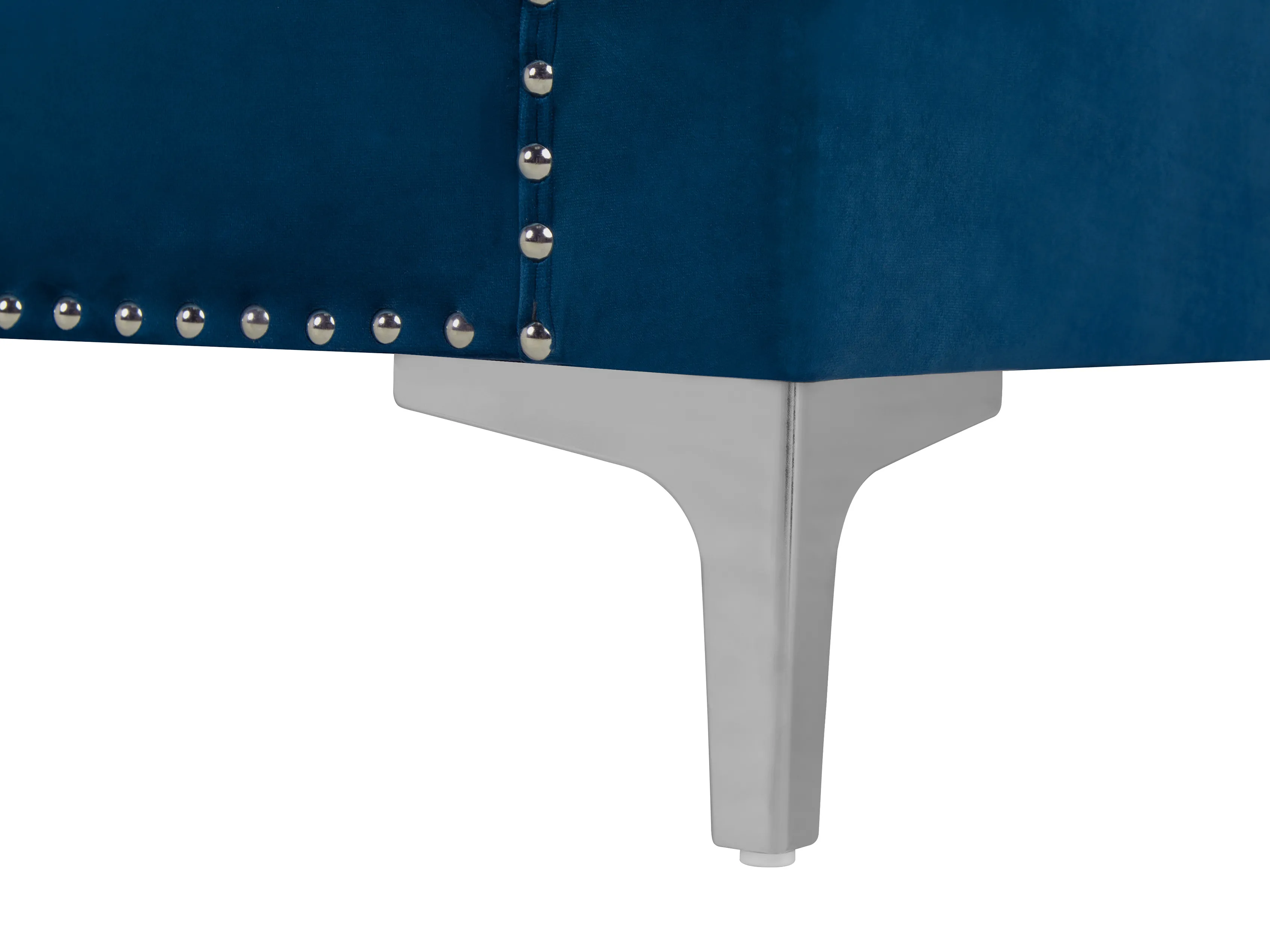 Bank 3-zits AVALDSENES Fluweel Marineblauw