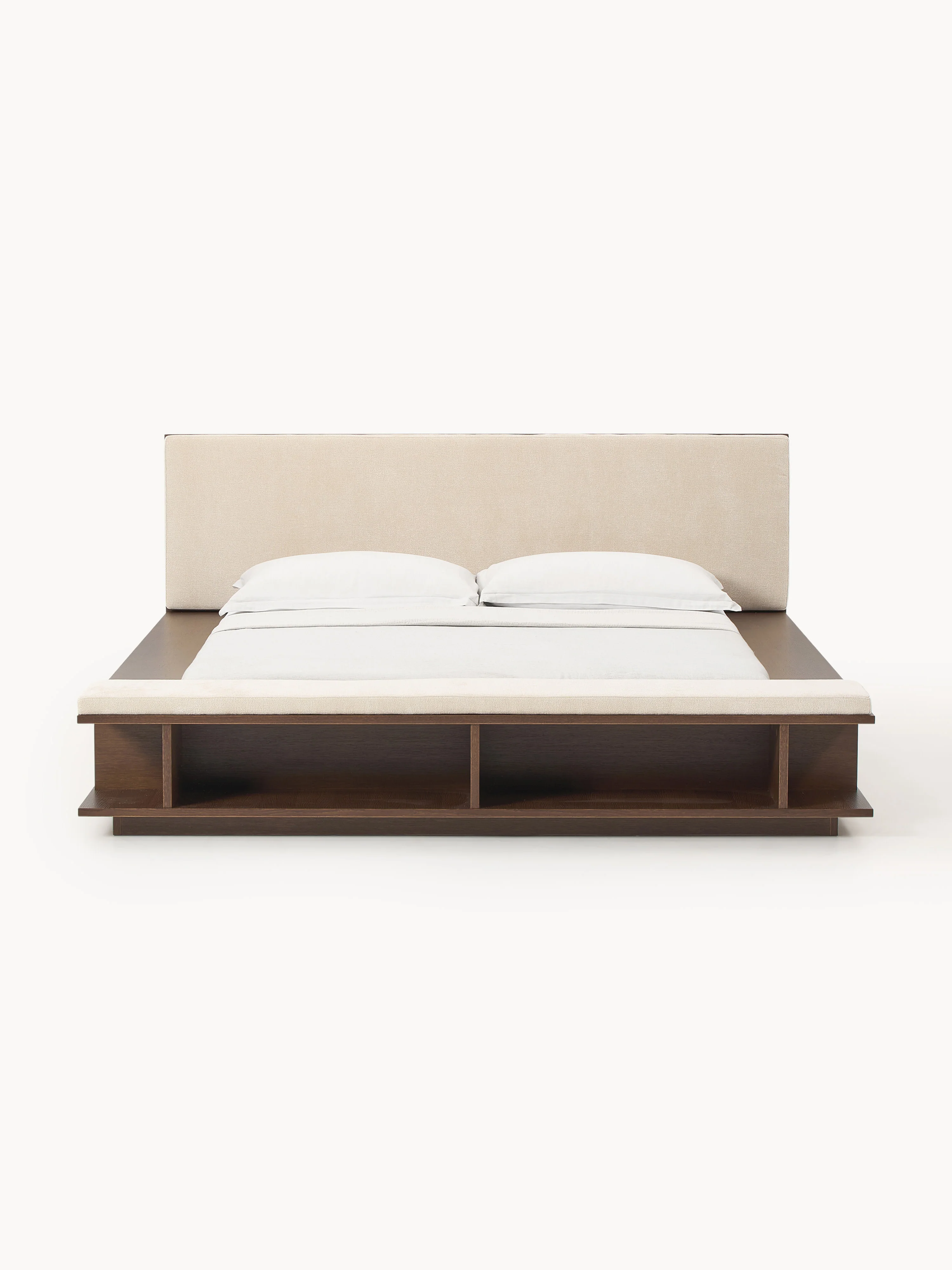Houten bed Clark met bank en zijplanken