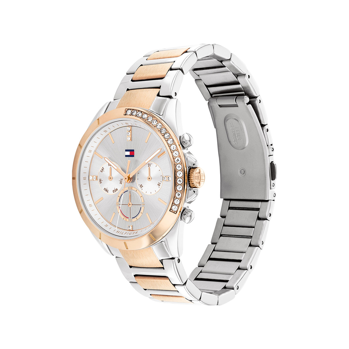 Montre Tommy Hilfiger femme acier bicolore rose