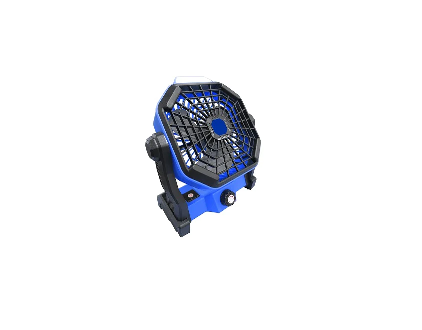 Mini Ventilateur Portable Avec Lumière LED et Batterie 10400mAh bleu n