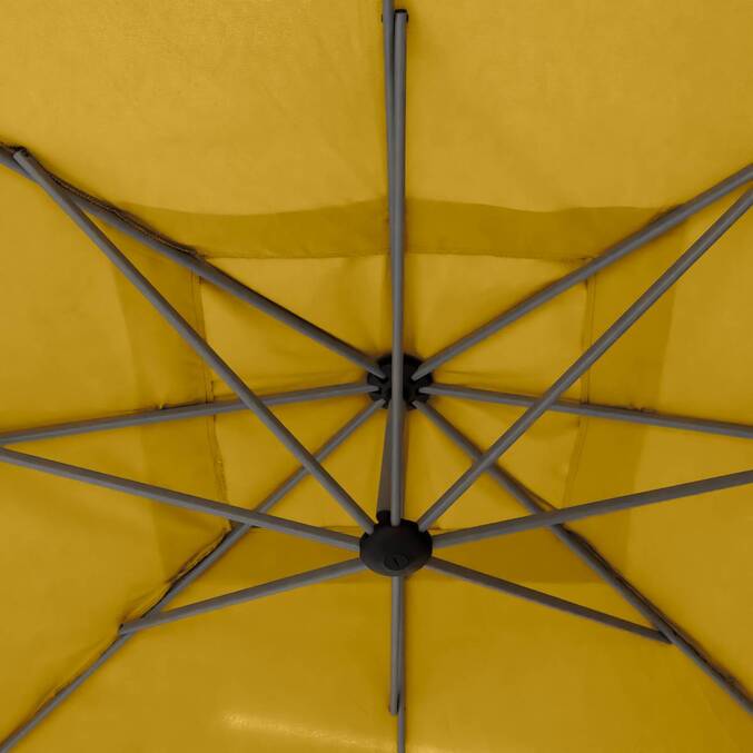 Parasol déporté carré MANOA Jaune moutarde