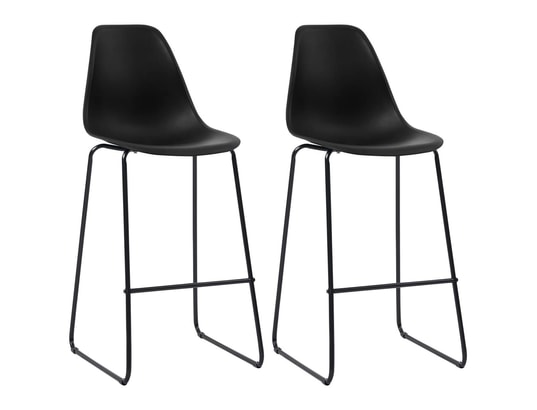 VIDAXL - Chaises de bar 2 pcs noir plastique