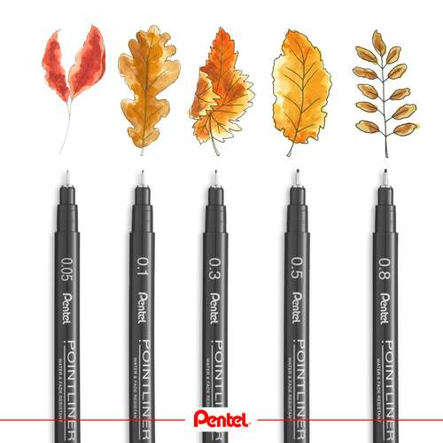 Pentel® POINTLINER Fineliner