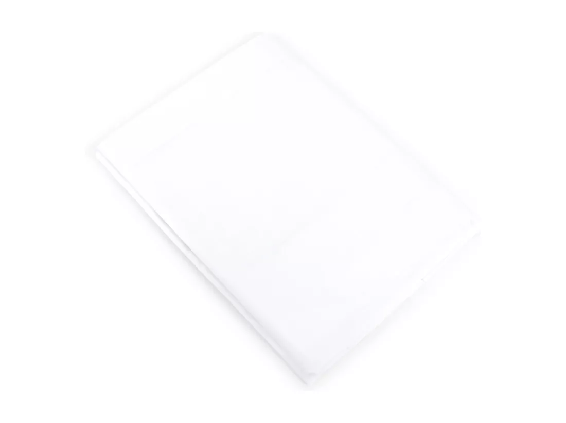 Drap plat uni 180x290 cm pur percale PRIMO Blanc