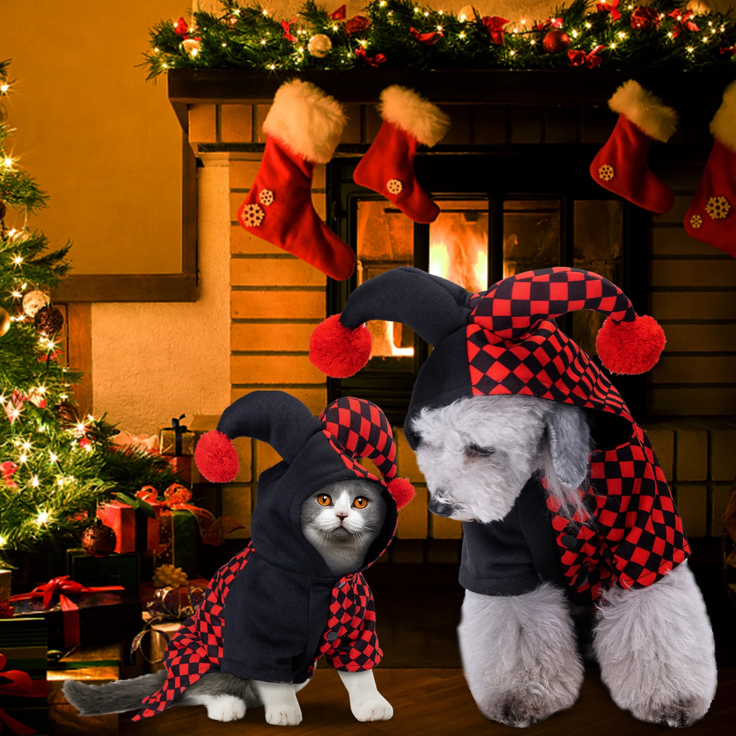 Nobleza - Fantasia de Natal para Cães, Moletons para Pets, Roupa Divertida e Original para Festas e Cosplay de Pets, Tamanho G