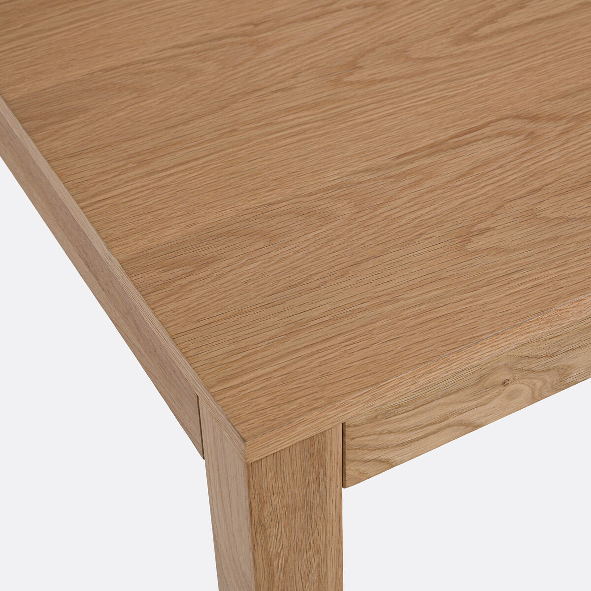 LA REDOUTE INTERIEURS<br>Mesa quadrada de carvalho, cantos retos, Nusso