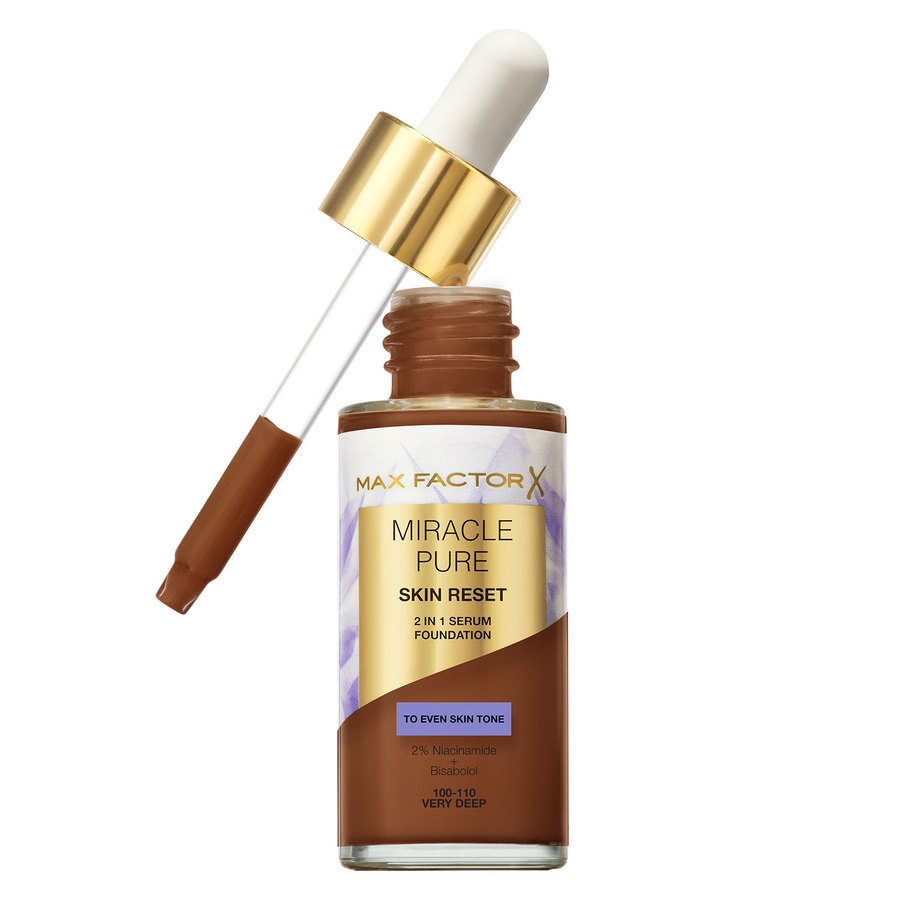 Max Factor Miracle Pure Skin Reset 2 In 1 Serum Foundation Very Deep 30ml