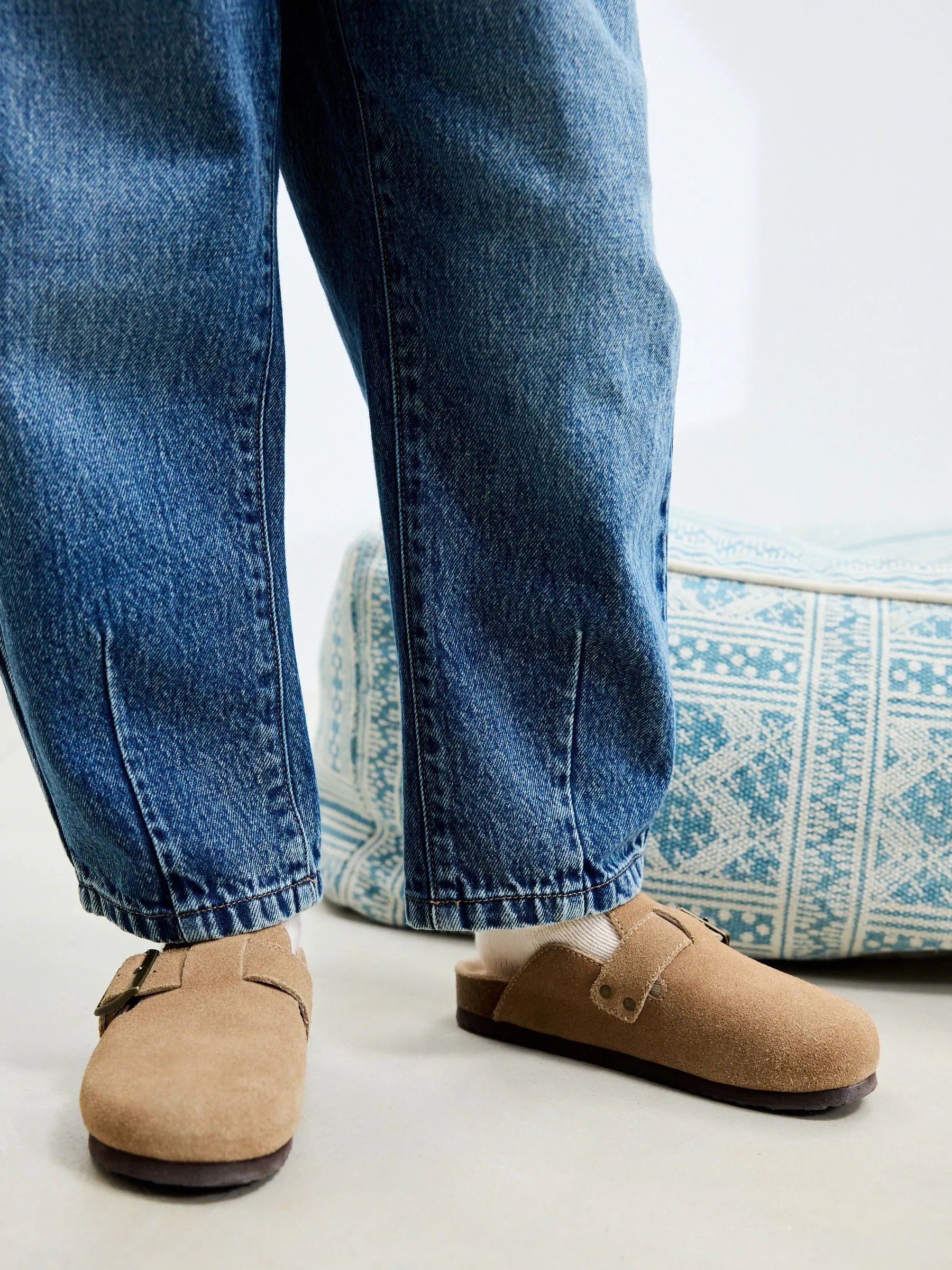 Middenblauw denim - Barrel jeans (3-16jaar)