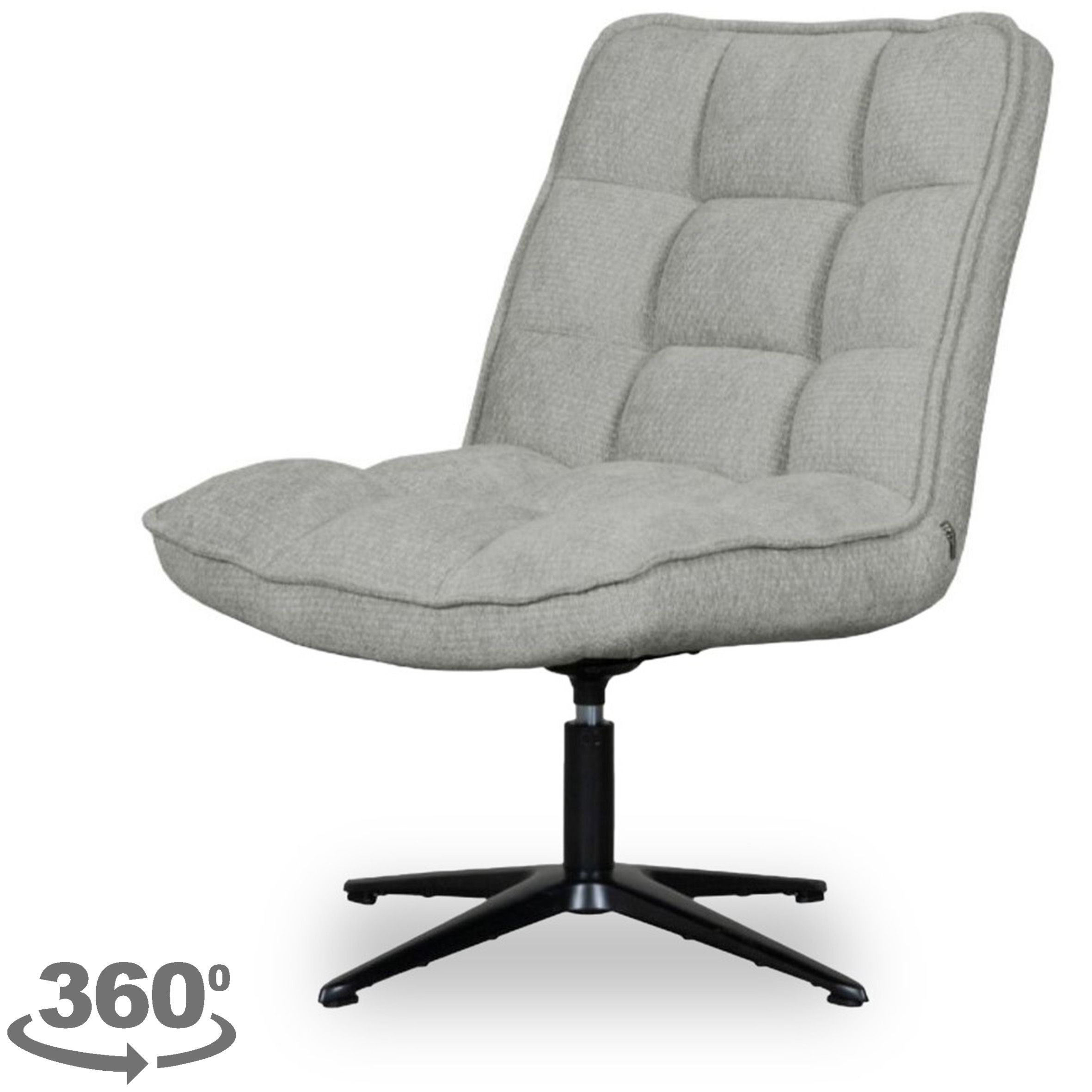 Draaifauteuil Stone WU-65.008 Vince B63 x D74 x H91 cm