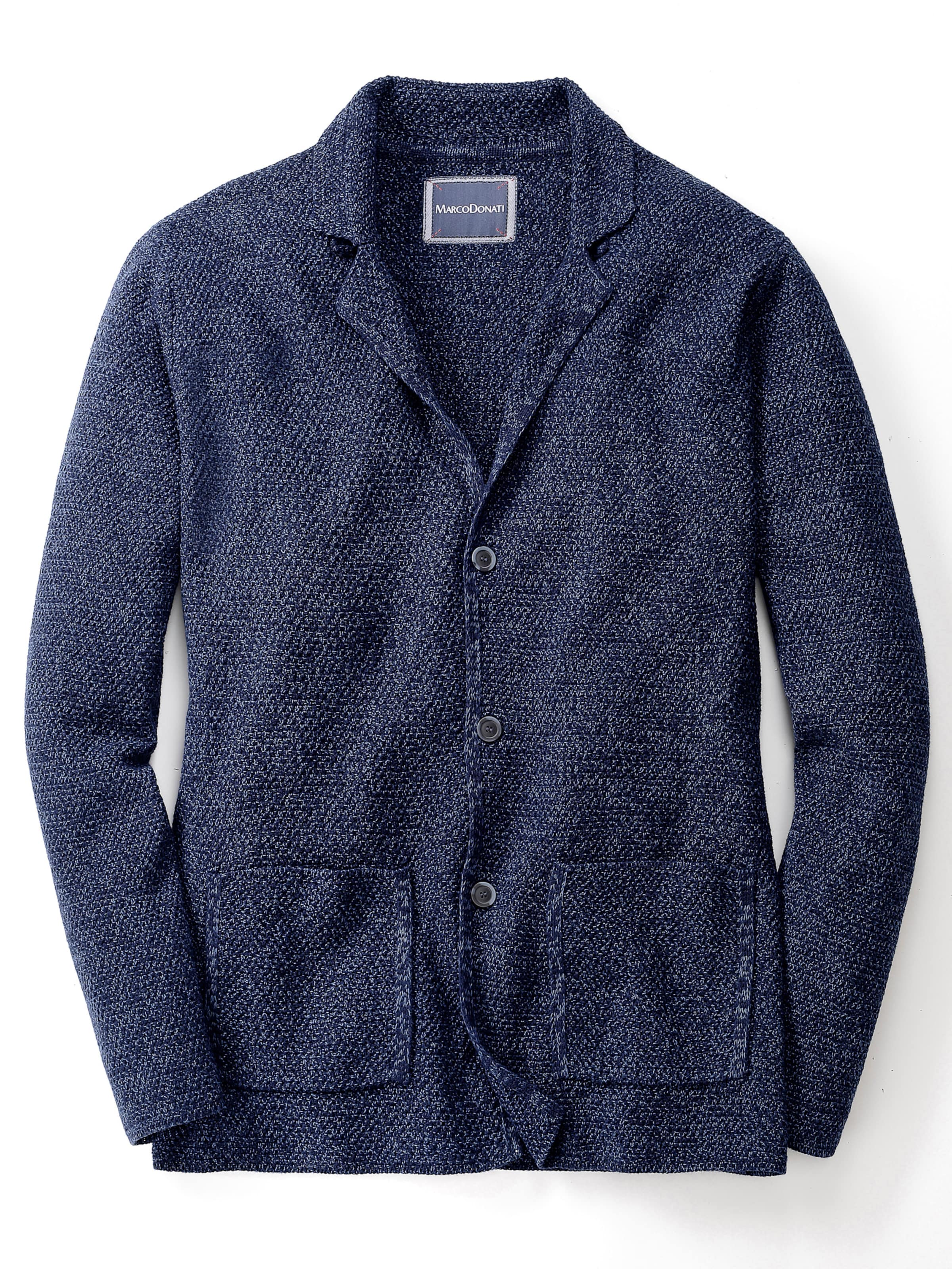 Marco Donati Strickjacke in marine-meliert
