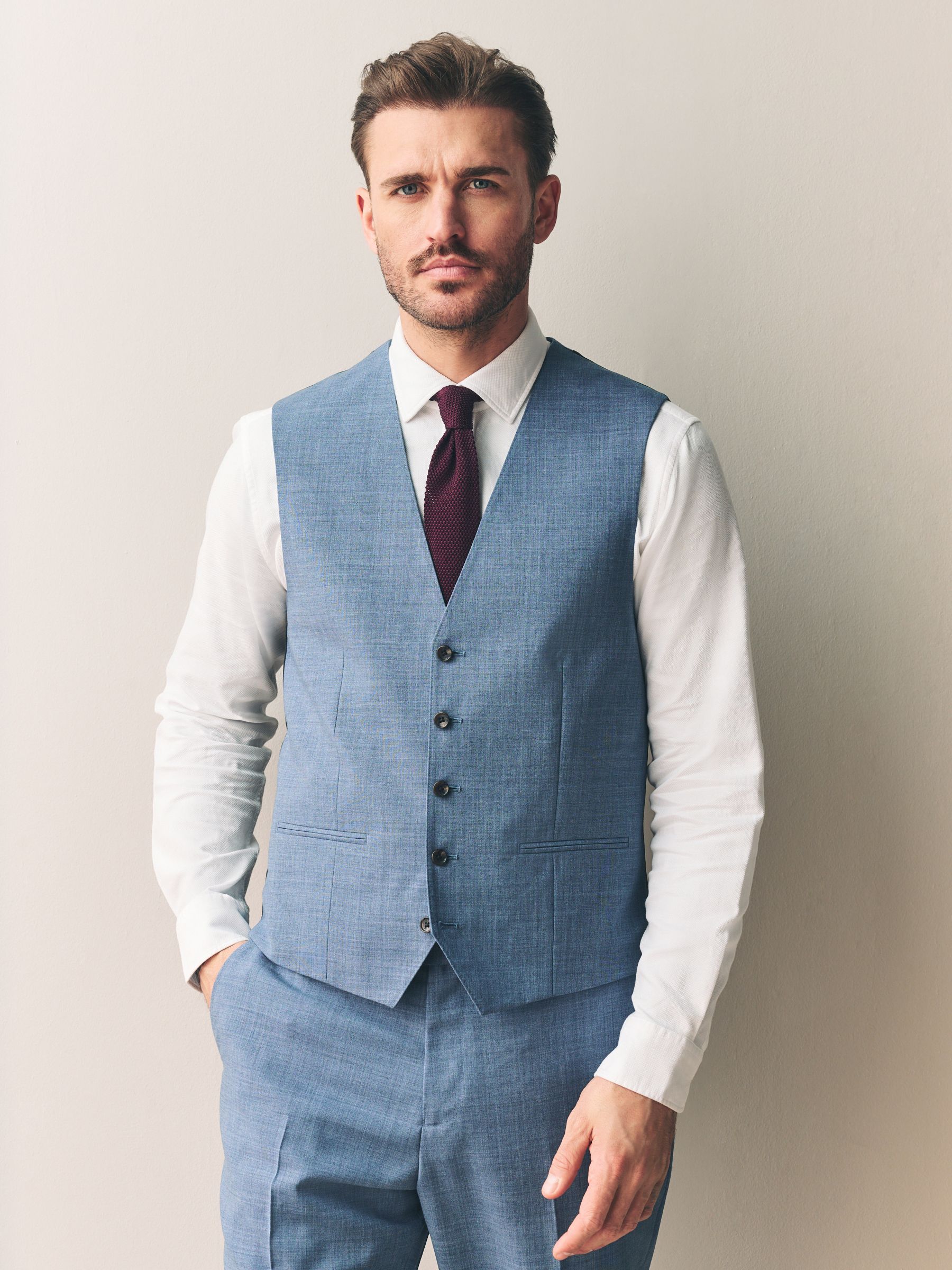 Blauw - Signature Nova Fides wollen gilet