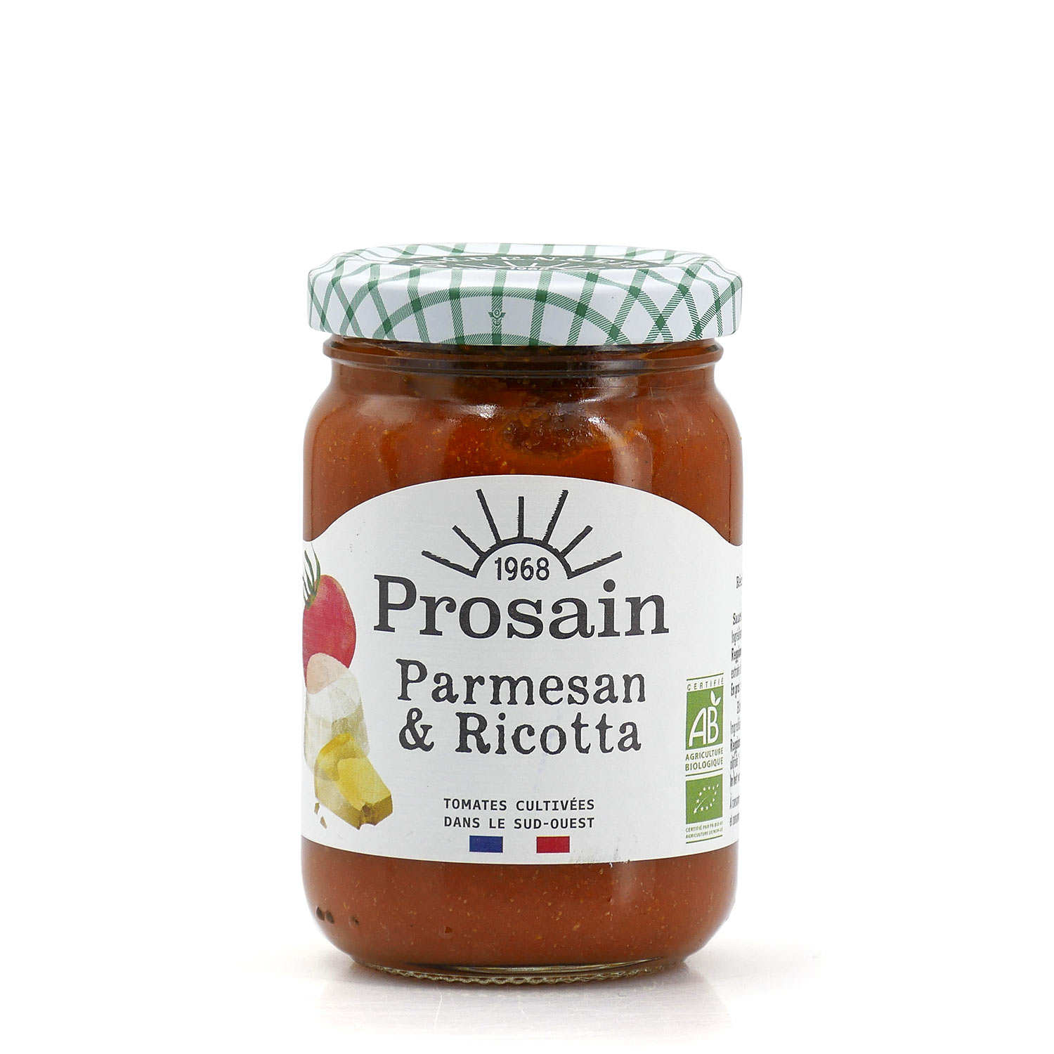Sauce tomate bio ricotta et Parmesan Reggiano AOP - Prosain