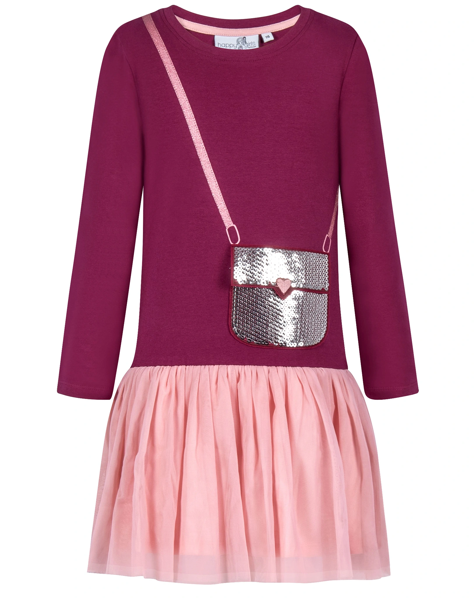 Langarmkleid POCKET in berry