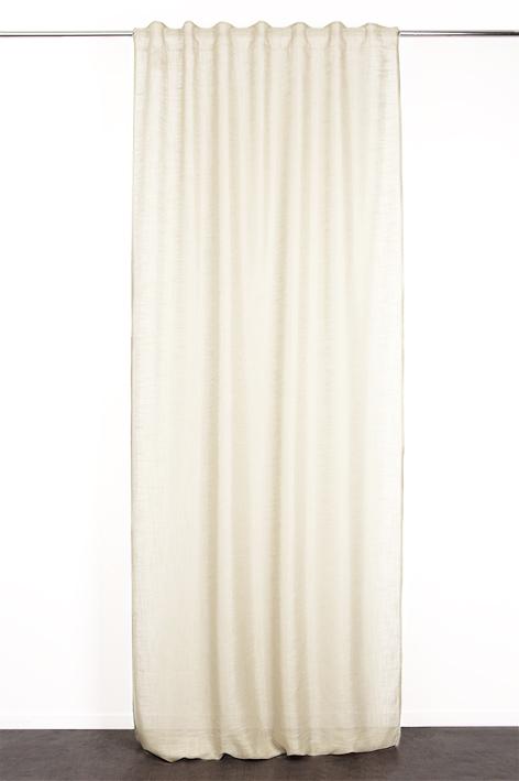 RIDEAU ARONNA ECRU 135X300CM GALON FRONCEUR PATTE CACHEE