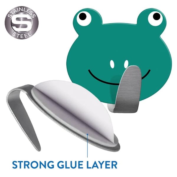 Tatkraft, Frogs - Selvklebende Kroker, 2-pack
