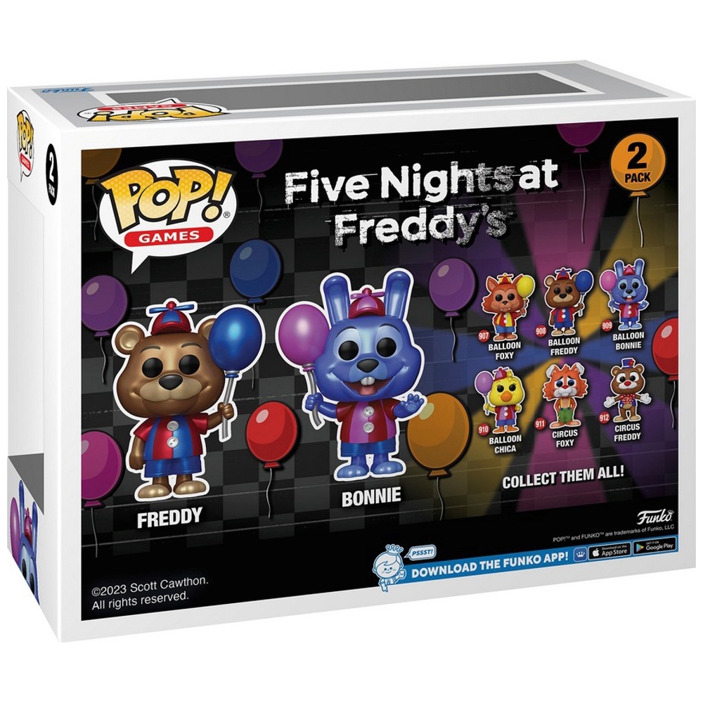 POP! Vinyl: Five Nights at Freddy's - Balloon Freddy und Bonnie 2er-Pack.