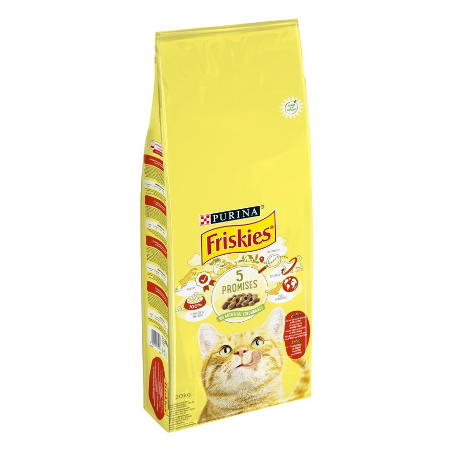 Ração para gatos Friskies Adult com carne bovina, frango e vegetais