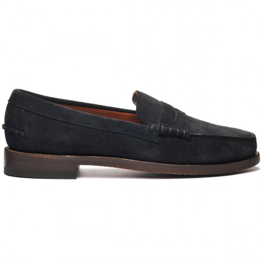 CLASSIC DAN SUEDE NAVY MOCASSIN-Mocassin pour homme en suede
