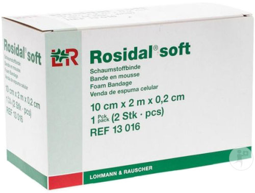 Lohmann & Rauscher Rosidal Soft Bande Mousse 10x0,2cmx2m 2 Pièces (13016)