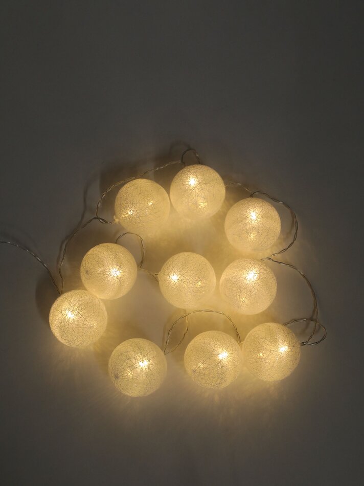 Cordão de luzes LED com 10 LEDs - Branco