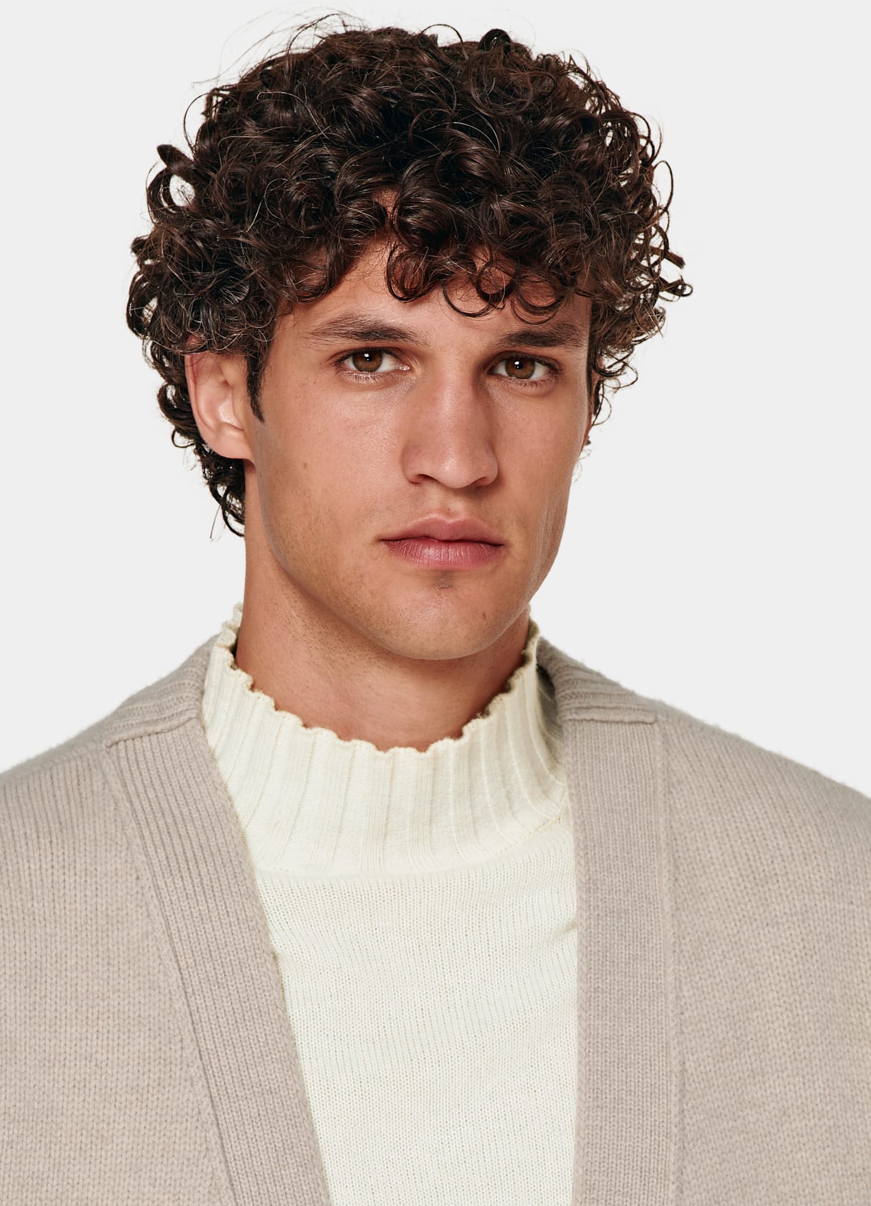 Cardigan oversize Merino sable