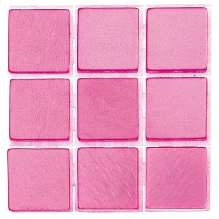 Glorex Poly-Mosaic, 10 x 10mm, pink, 63 Stück